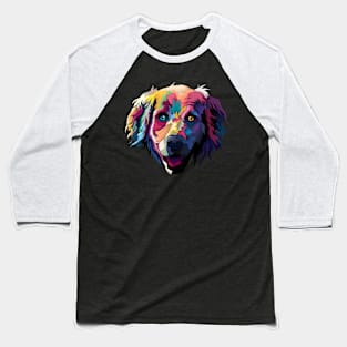 Dog Face Illustration Baseball T-Shirt
